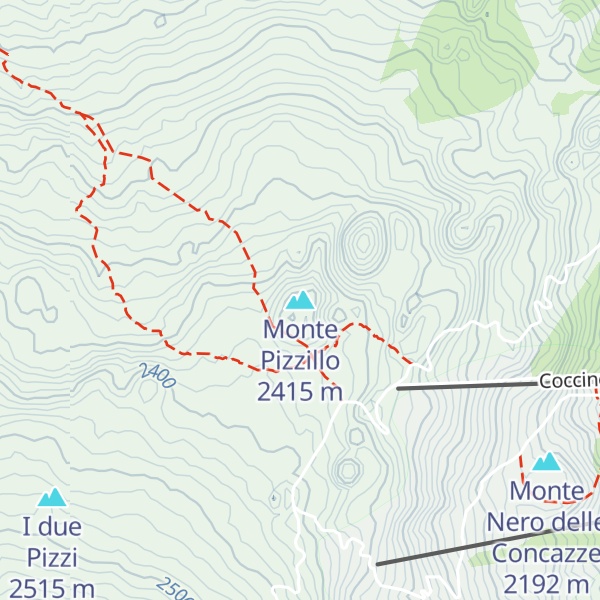 Map of Monte Pizzillo