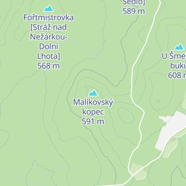 Map of Malíkovský kopec