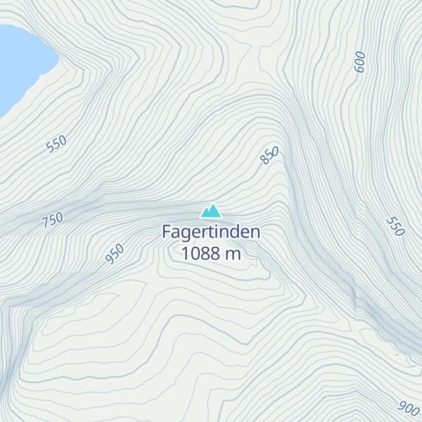Map of Fagertinden