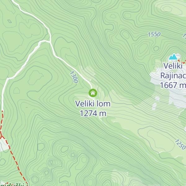 Map of Veliki lom