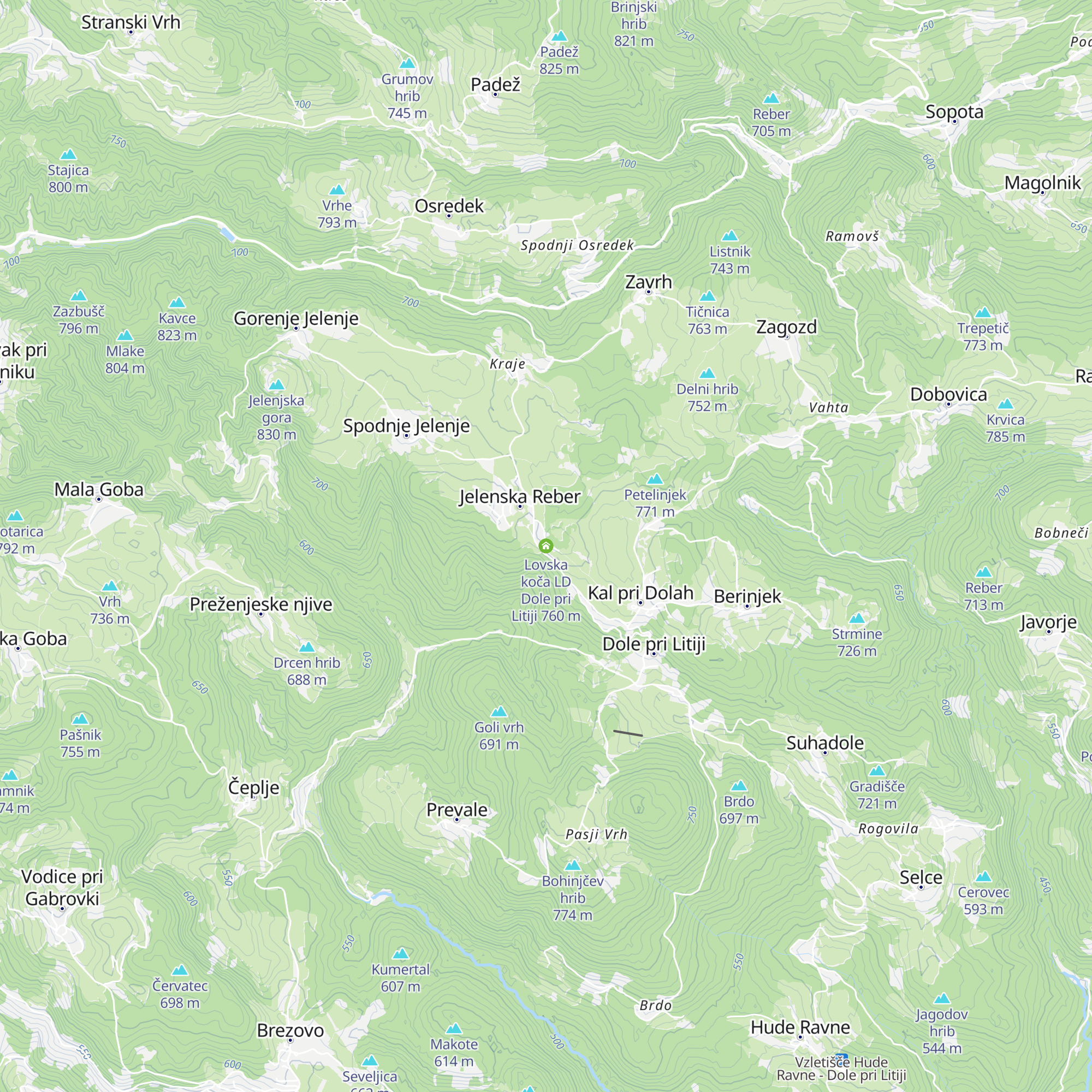 Lovska koča LD Dole pri Litiji map