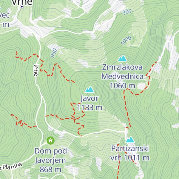 Map of Javor