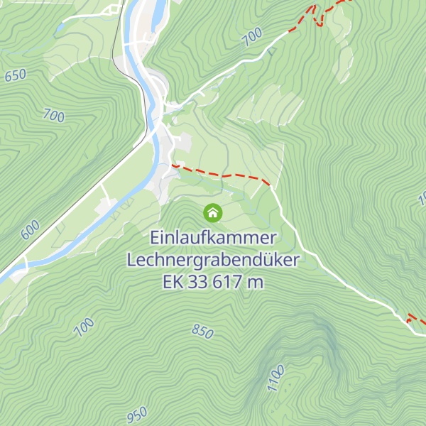 Map of Einlaufkammer Lechnergrabendüker EK 33