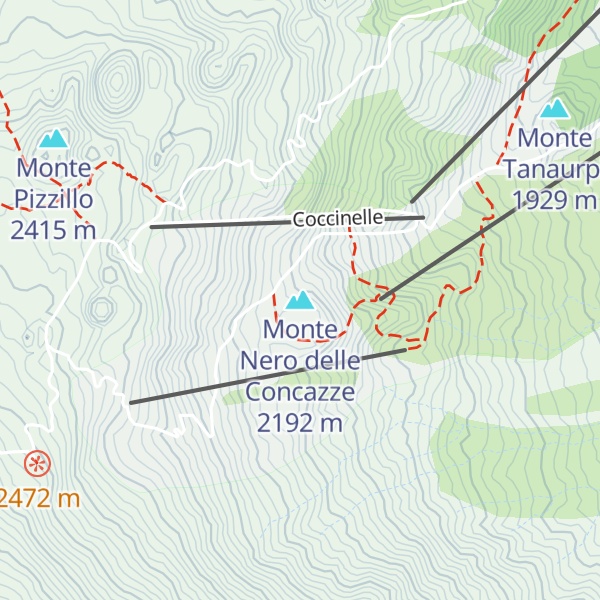 Map of Monte Nero delle Concazze