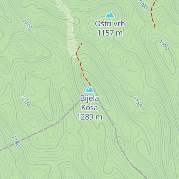 Map of Bijela Kosa