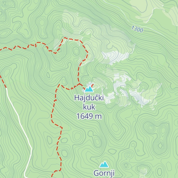 Map of Hajdučki kuk