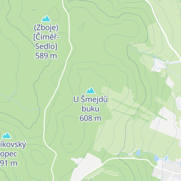 Map of U Šmejdů buku