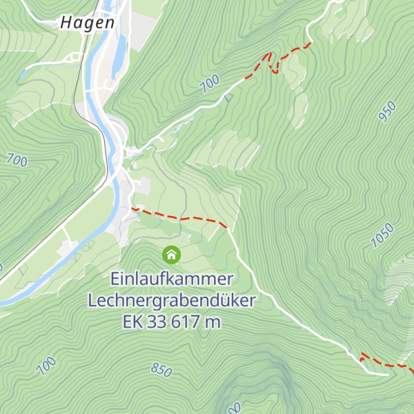 Map of Auslaufkammer Lechnergrabendüker AK 34