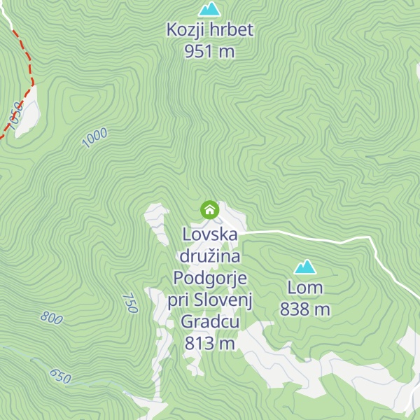 Map of Lovska družina Podgorje pri Slovenj Gradcu