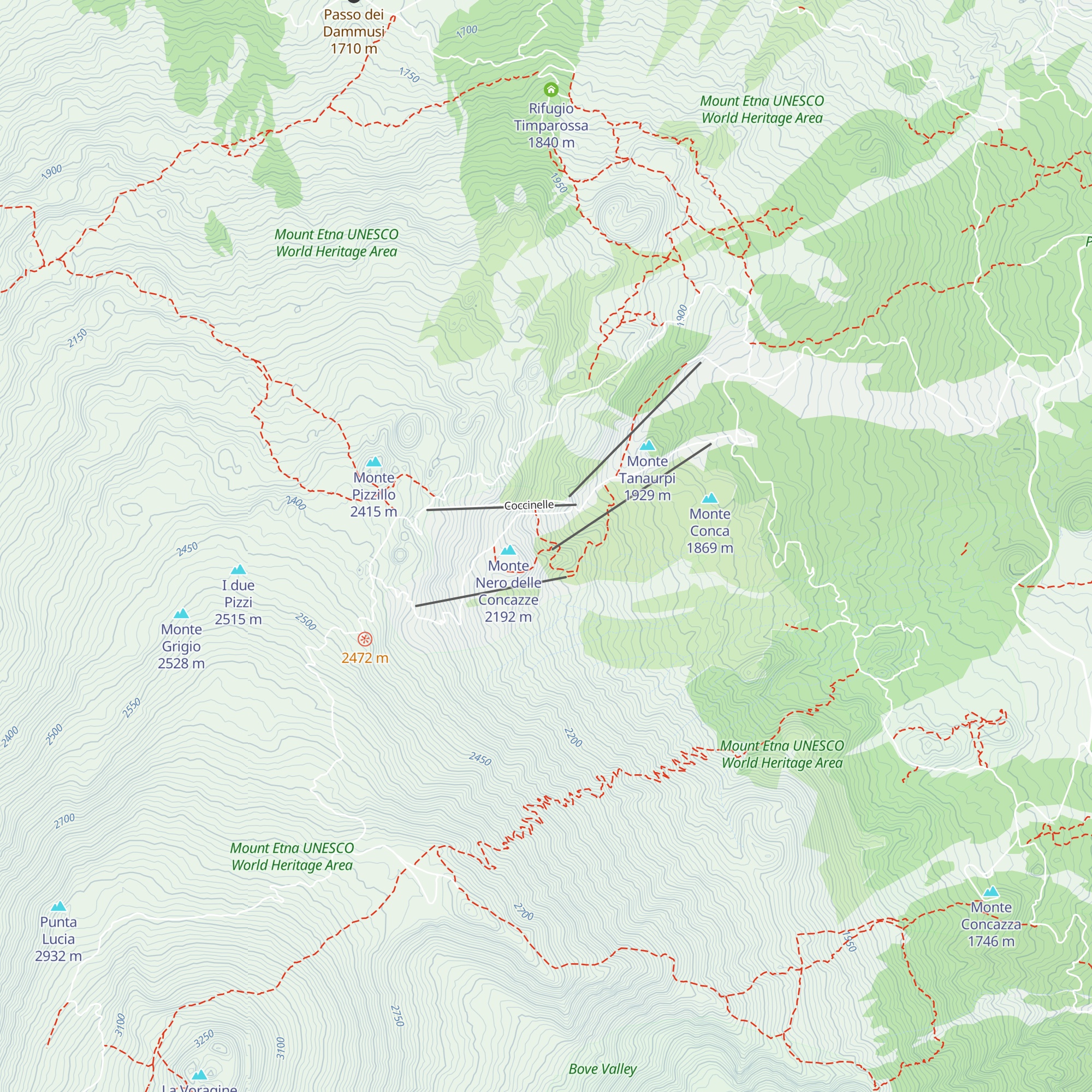 Rifugio Capanna Linguaglossa map