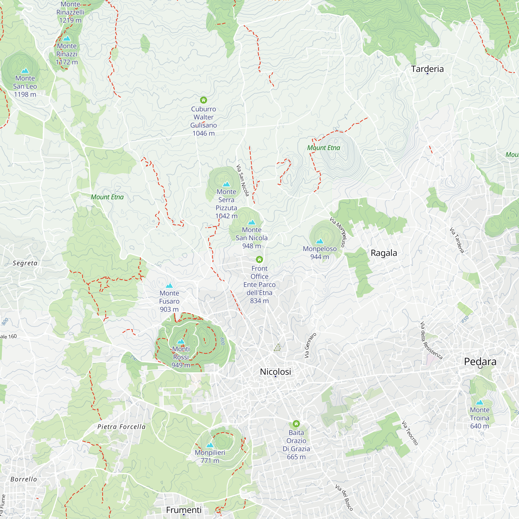 Front Office Ente Parco dell'Etna map