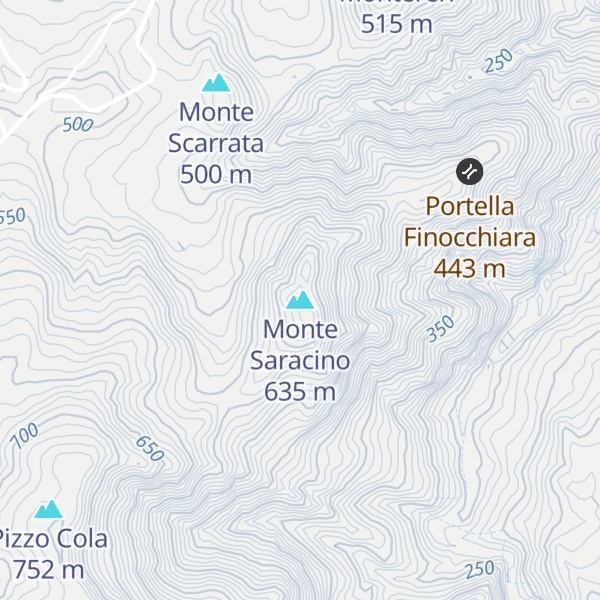 Map of Monte Saracino