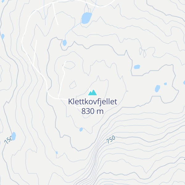 Map of Klettkovfjellet
