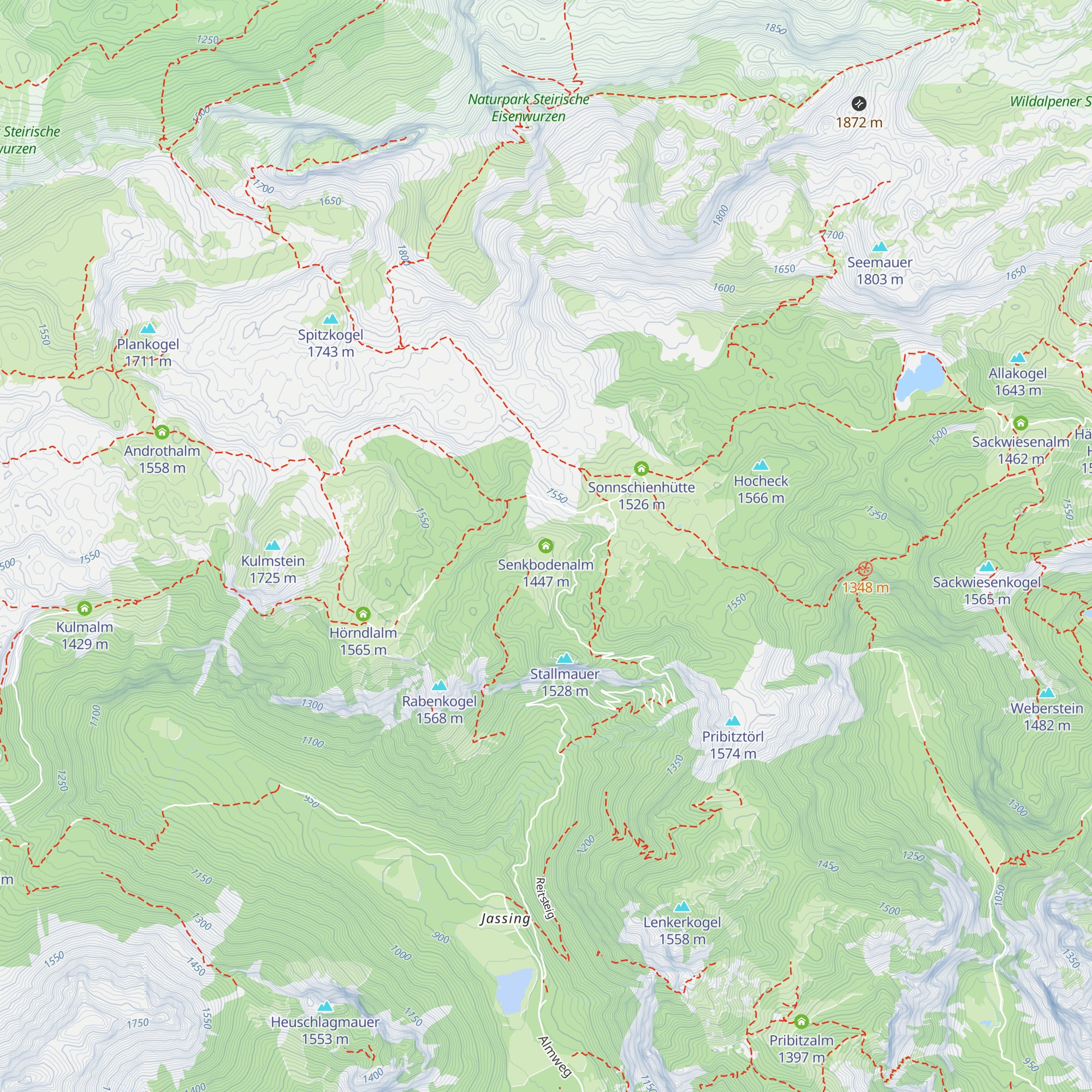 Senkbodenalm map