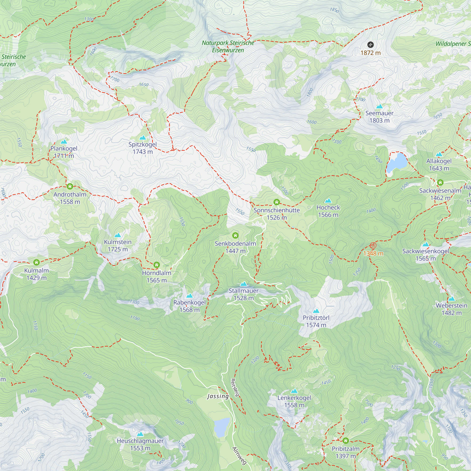 Senkbodenalm map