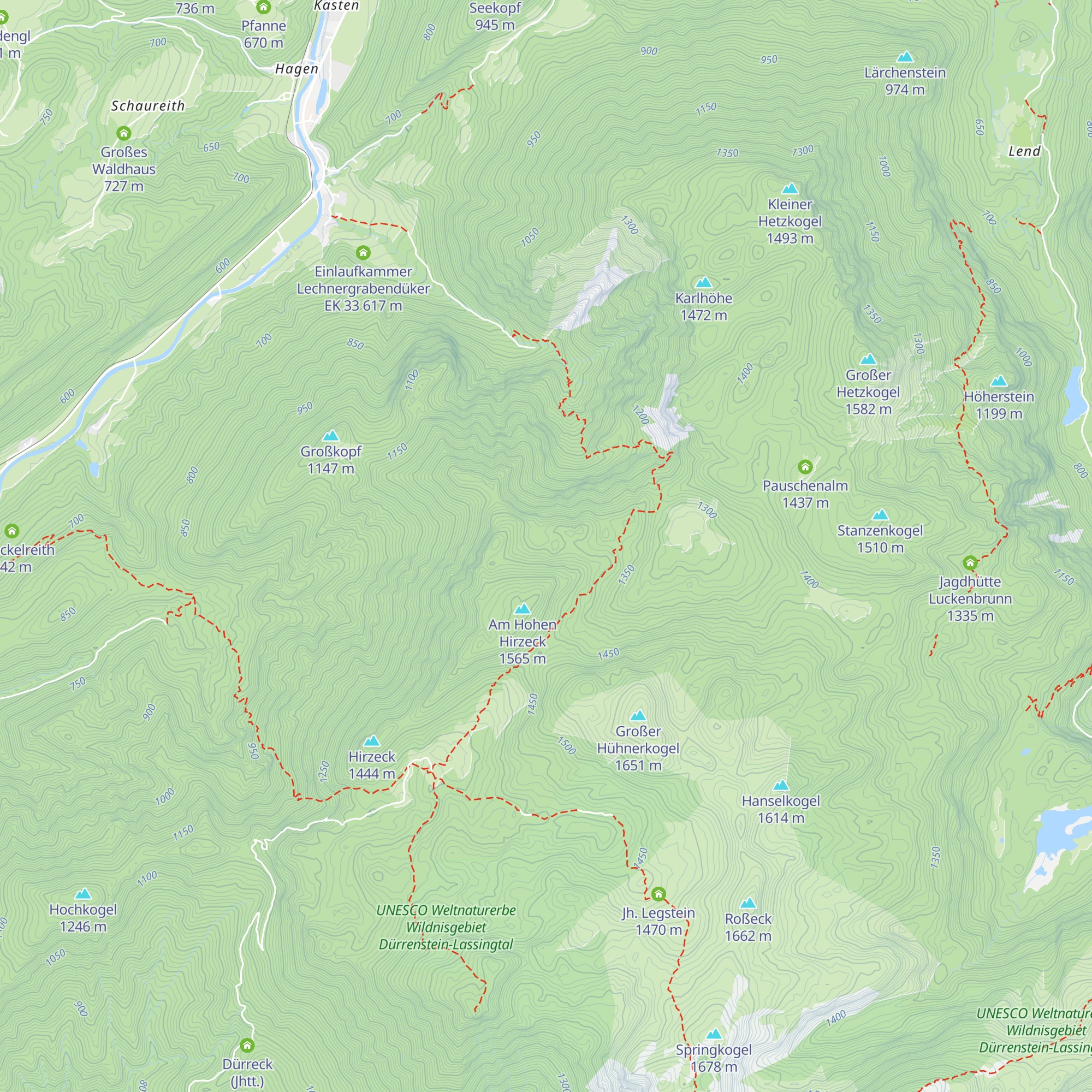 Gstettner Alm map