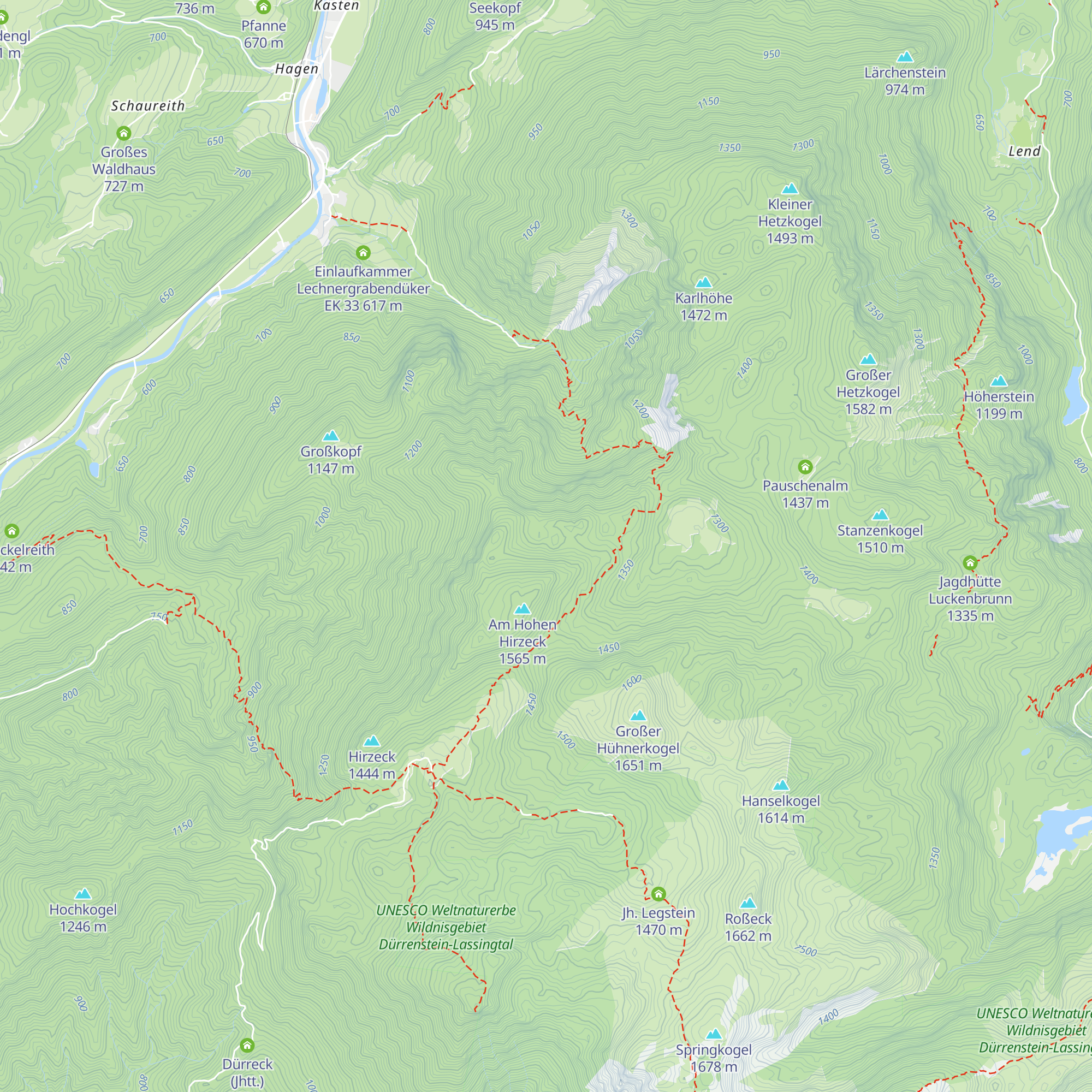 Gstettner Alm map