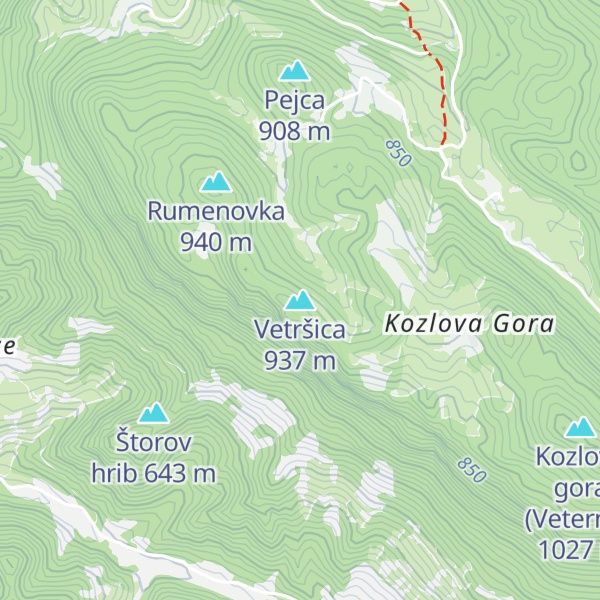 Map of Vetršica