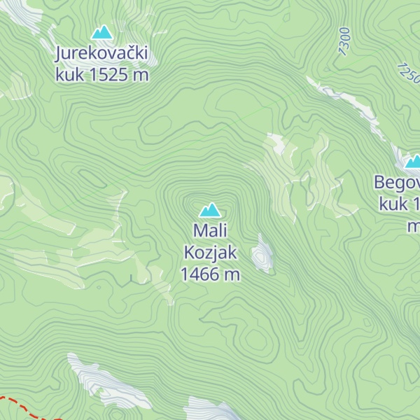 Map of Mali Kozjak