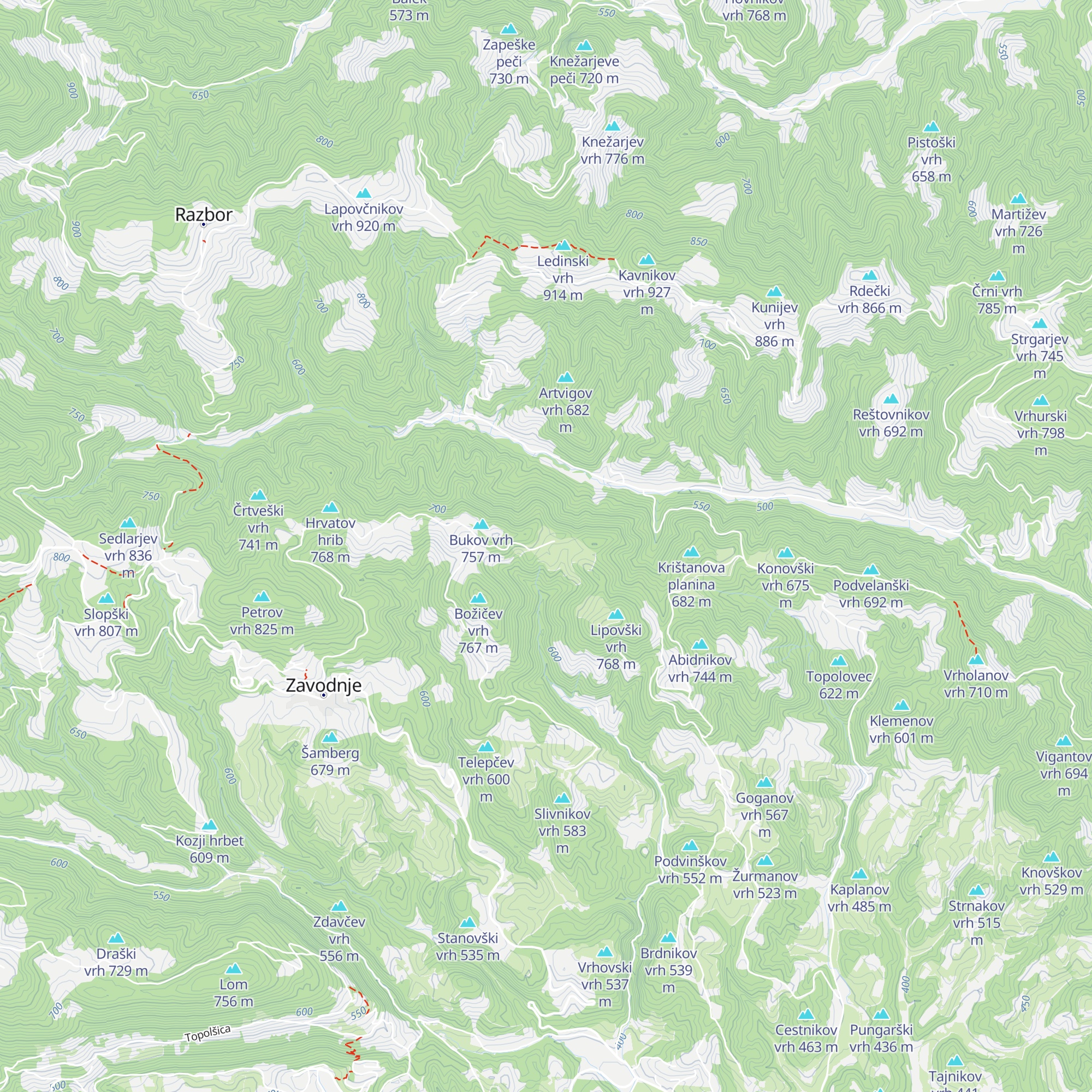 Zaveršnikova kašča map