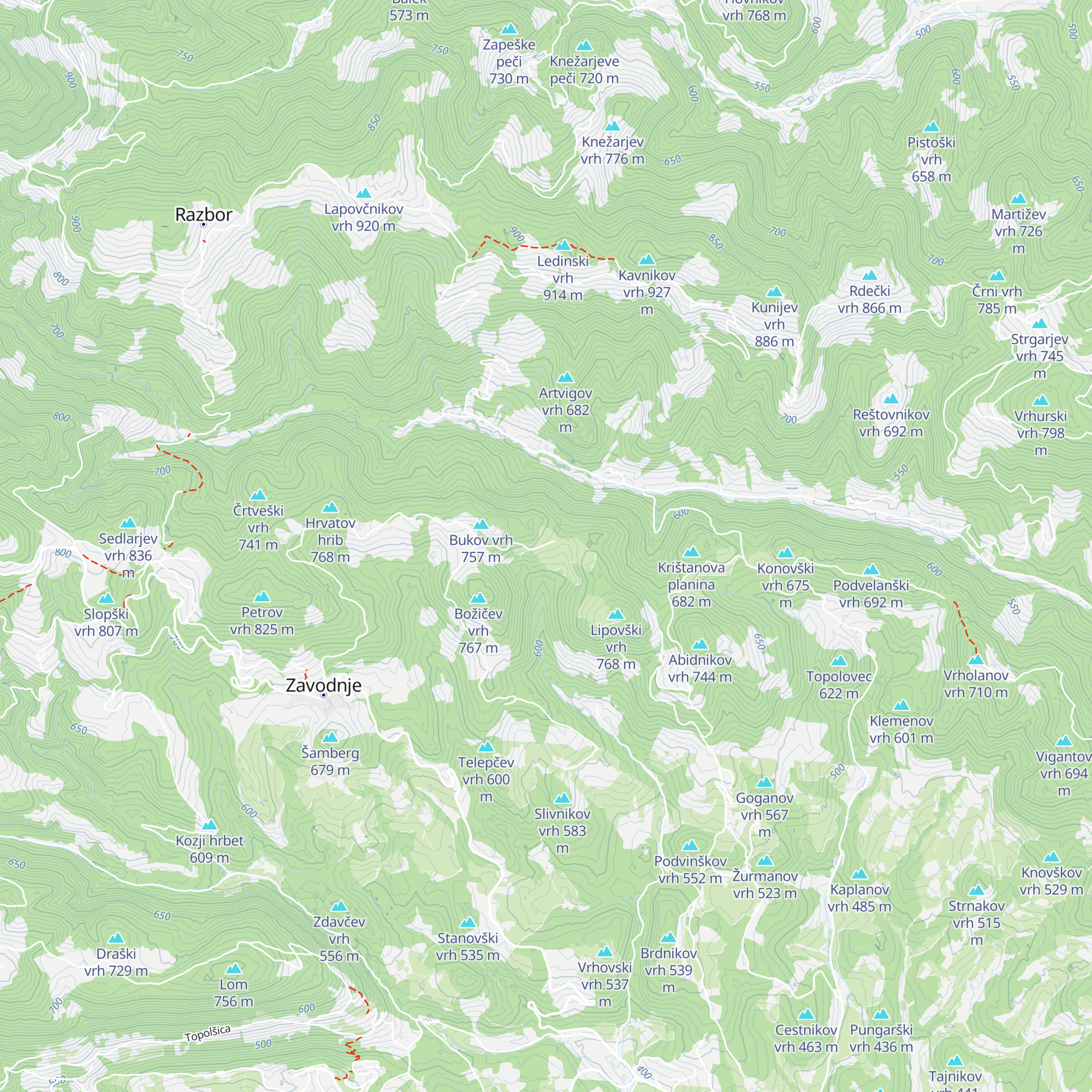 Zaveršnikova kašča map