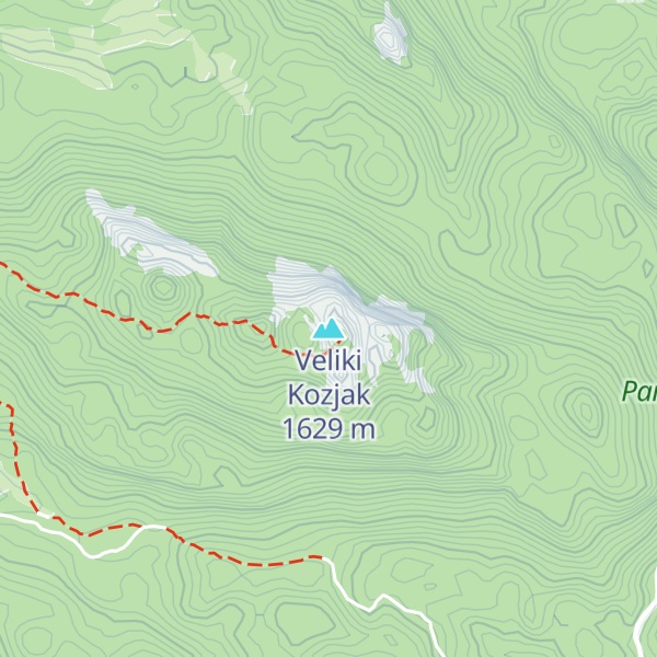 Map of Veliki Kozjak