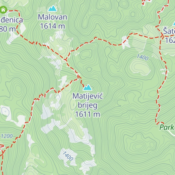 Map of Matijević brijeg