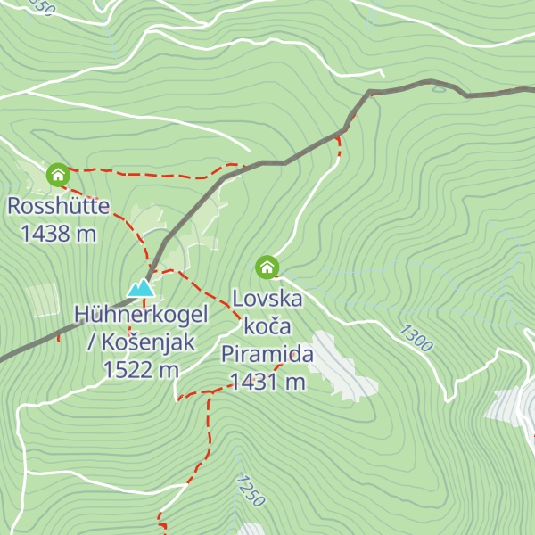 Map of Lovska koča Piramida