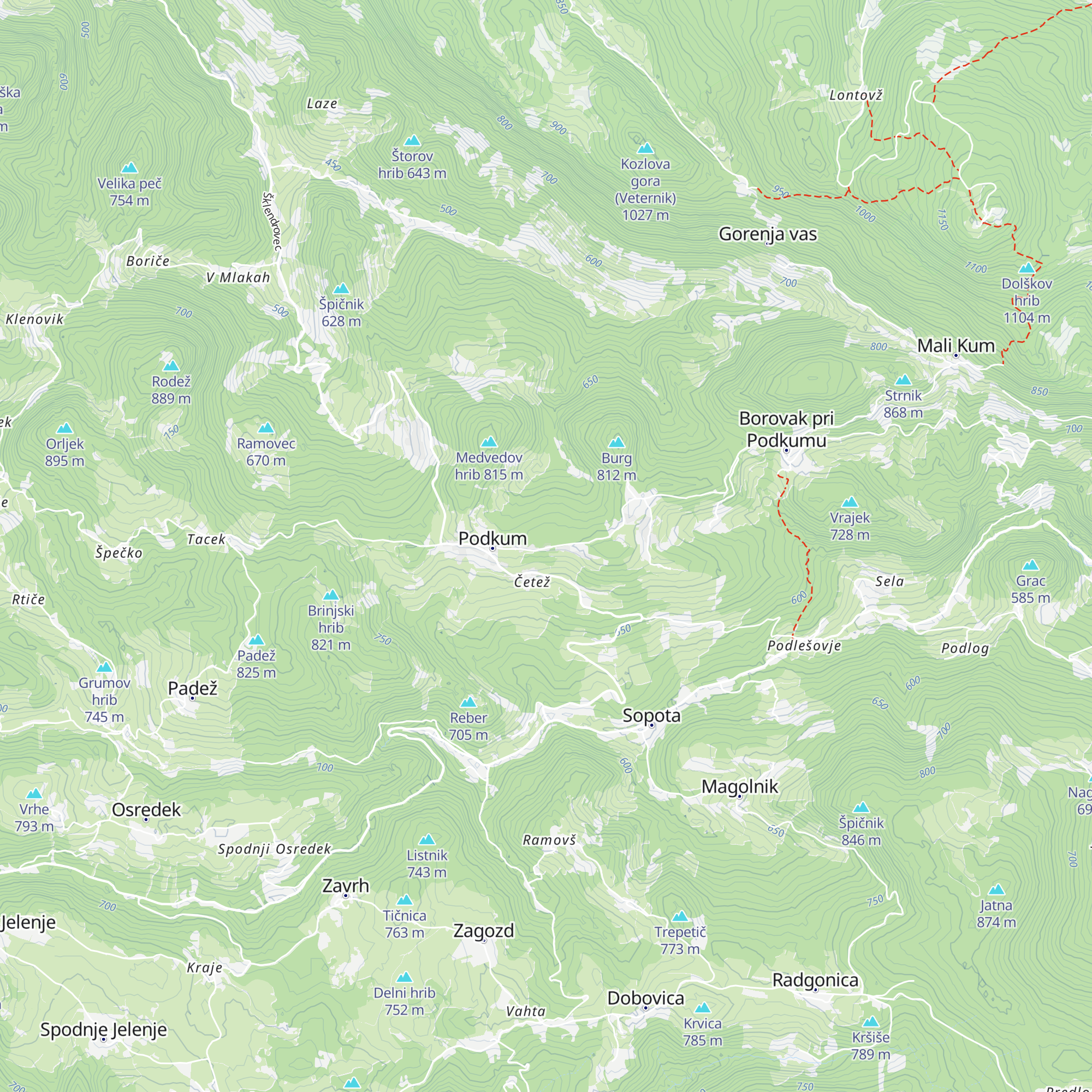 Okrepčevalnica Lovski dom Podkum map