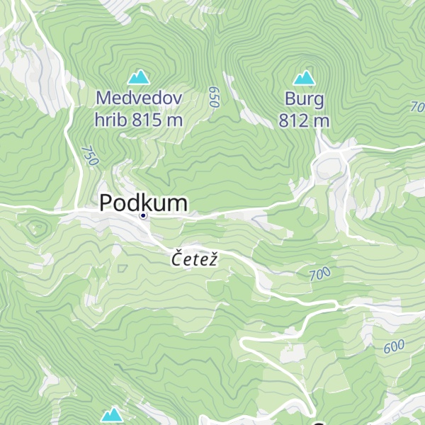 Map of Okrepčevalnica Lovski dom Podkum