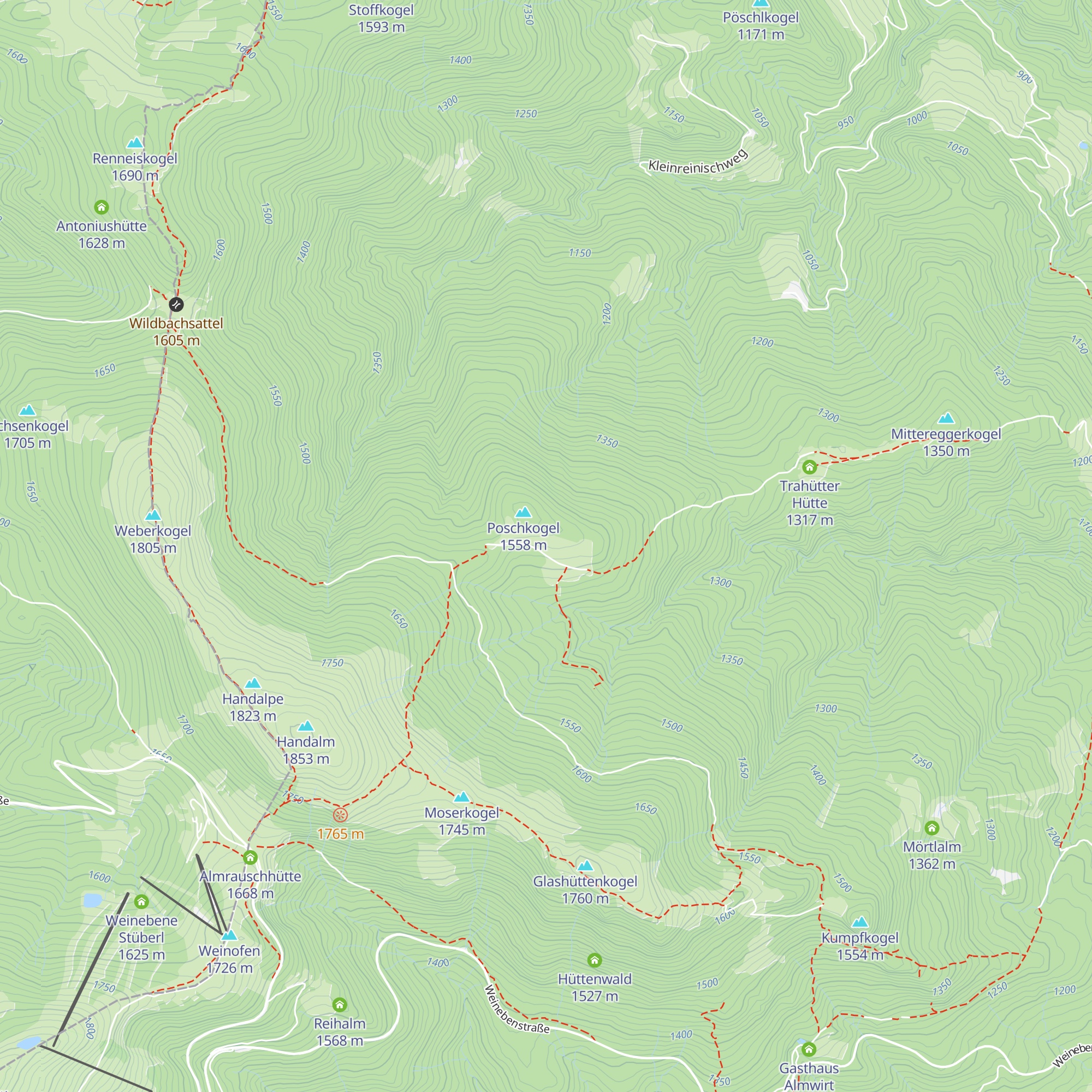 Poschalm map