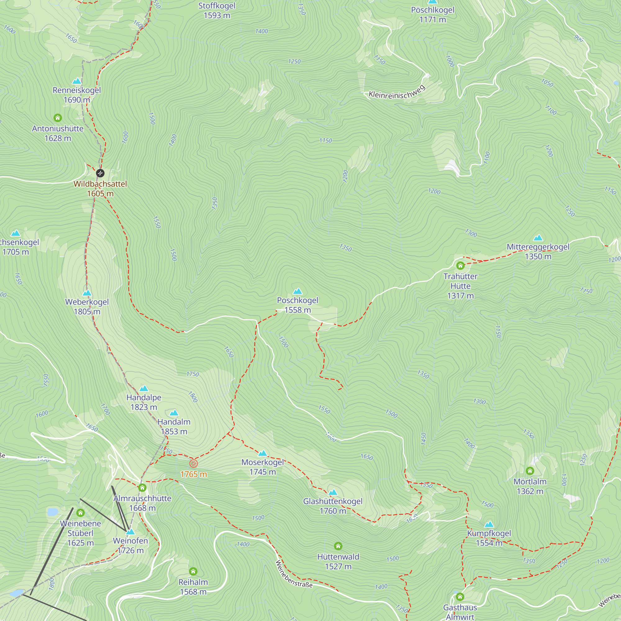 Poschalm map