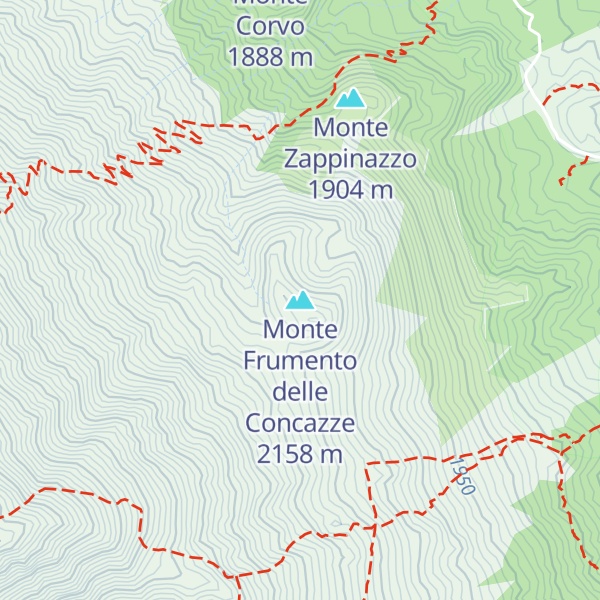 Map of Monte Frumento delle Concazze