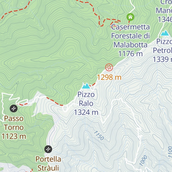 Map of Pizzo Ralo