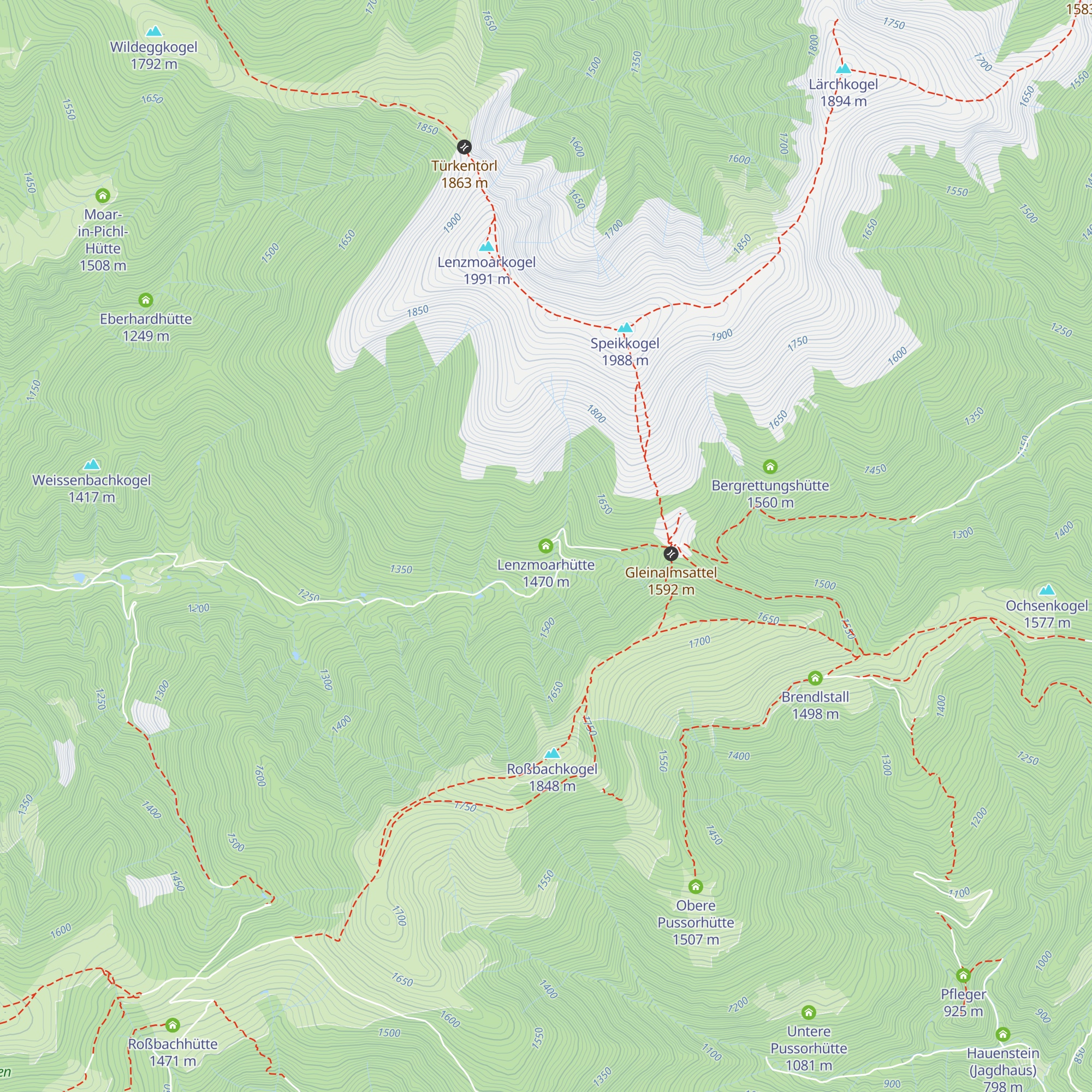 Lenzmoarhütte map