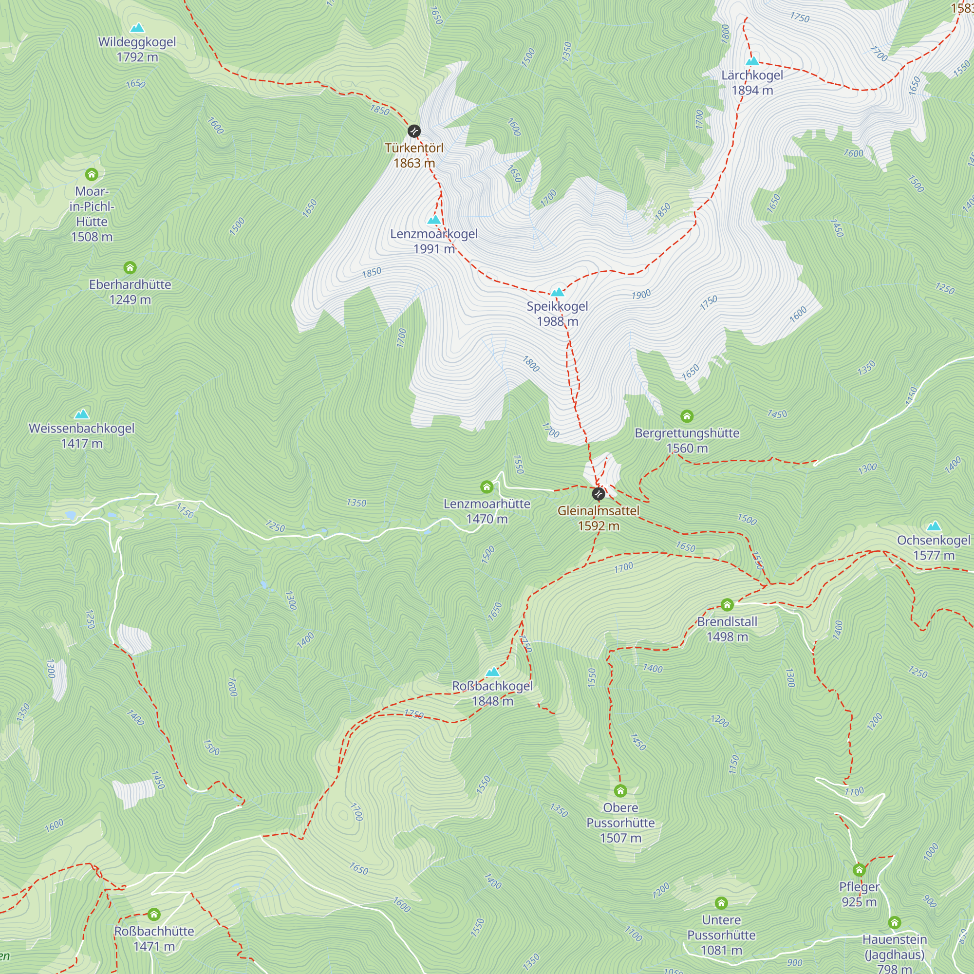 Lenzmoarhütte map