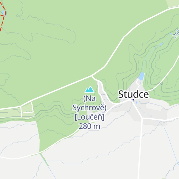 Map of (Na Sychrově) [Loučeň]