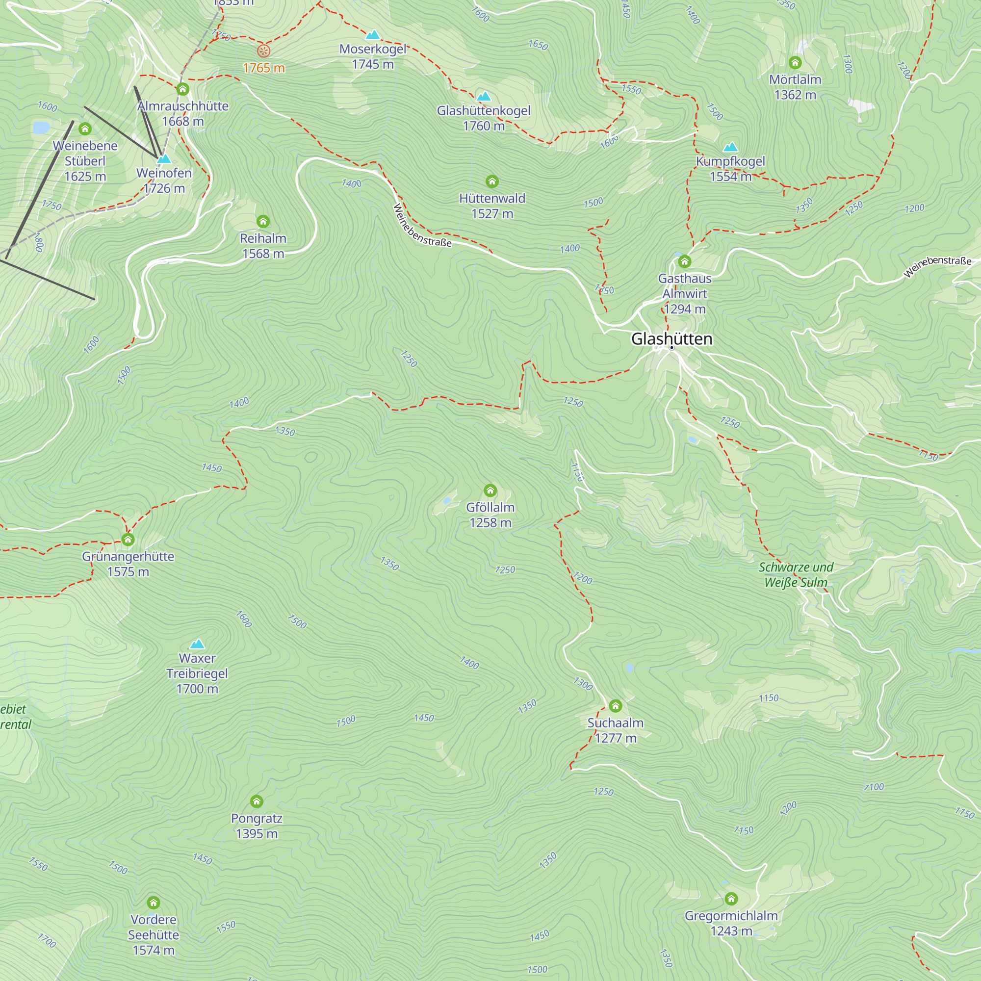 Gföllalm map