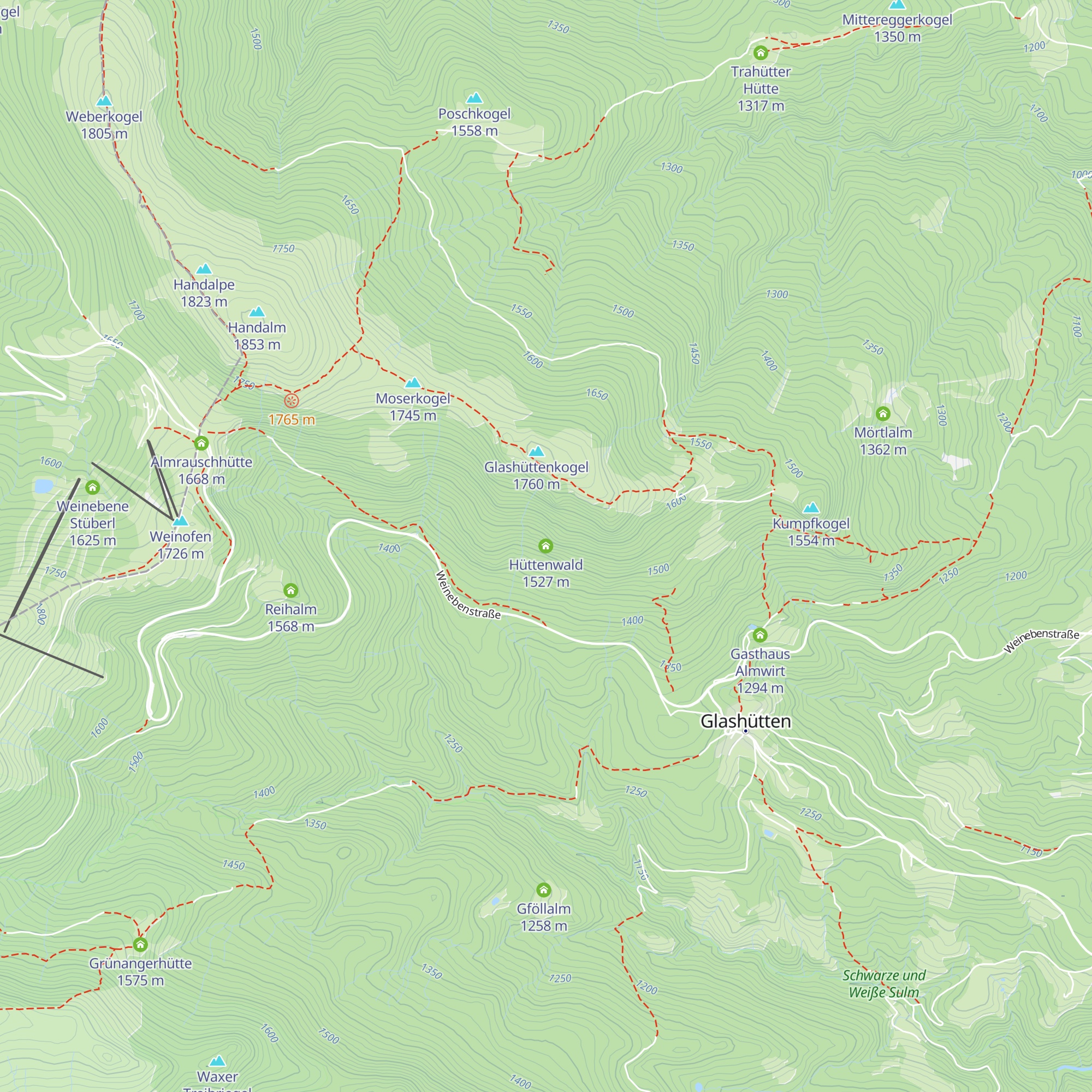 Hüttenwald map
