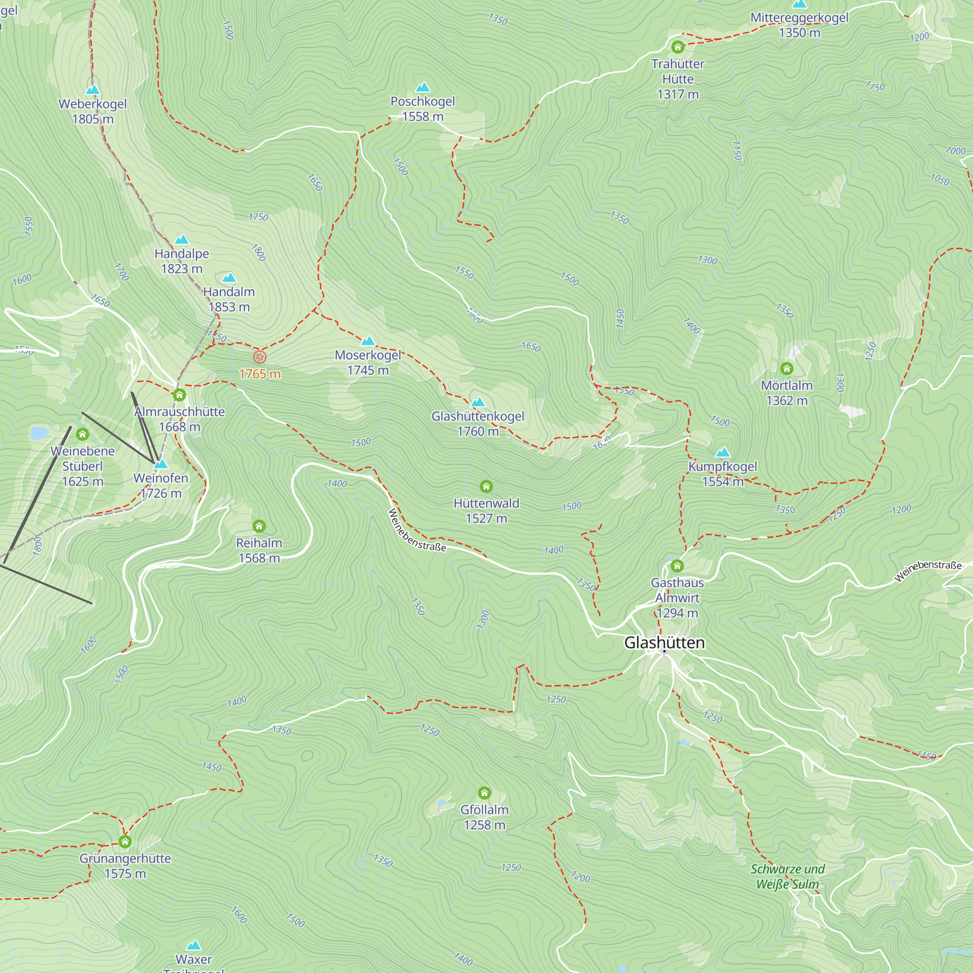 Hüttenwald map