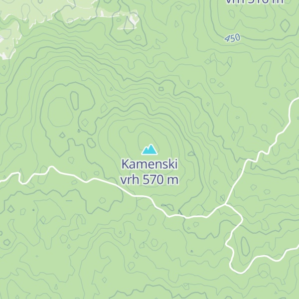 Map of Kamenski vrh