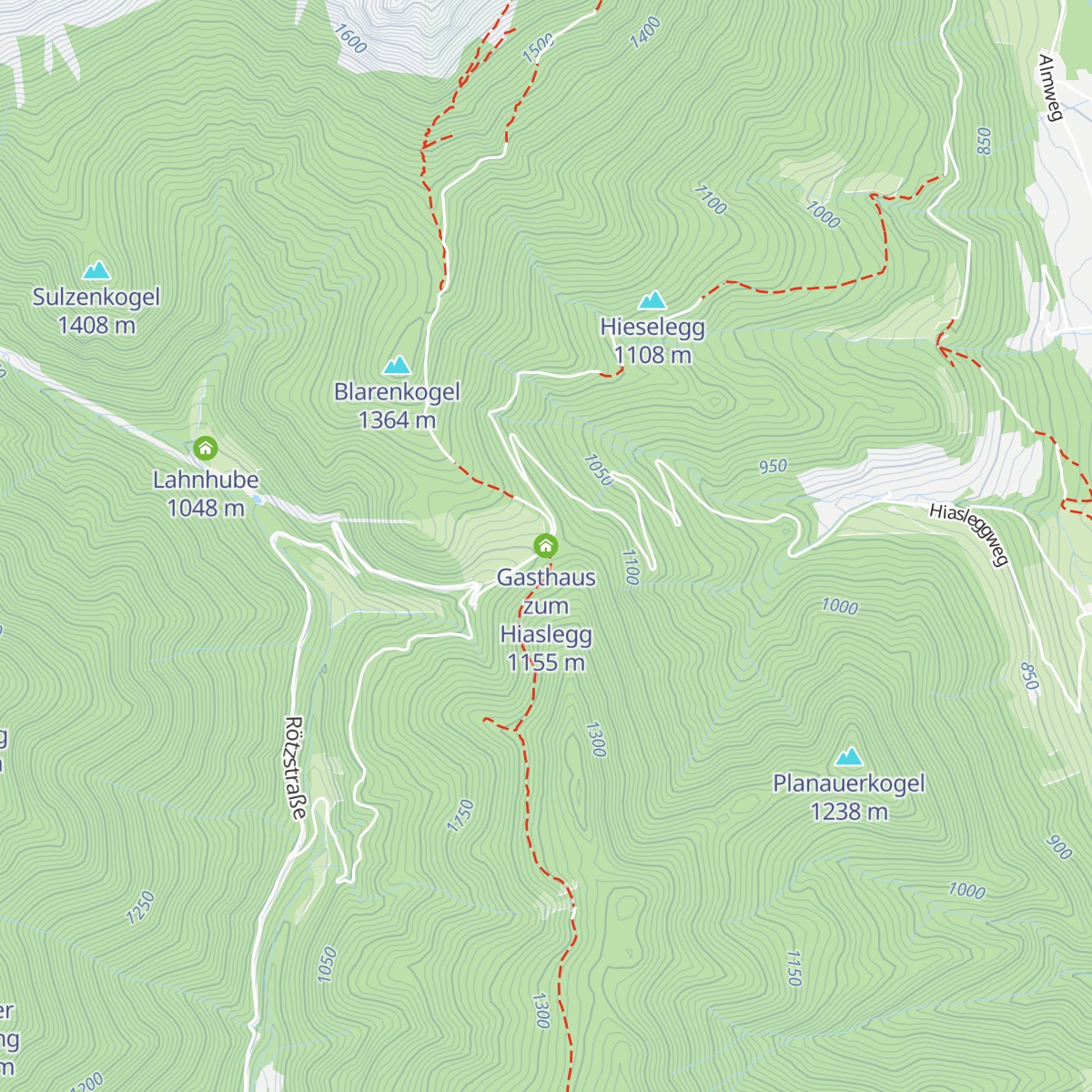 Gasthaus zum Hiaslegg map