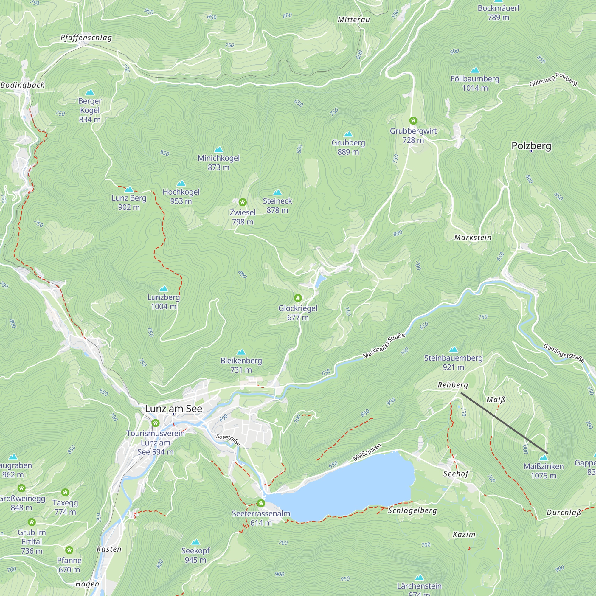 Glockriegel map
