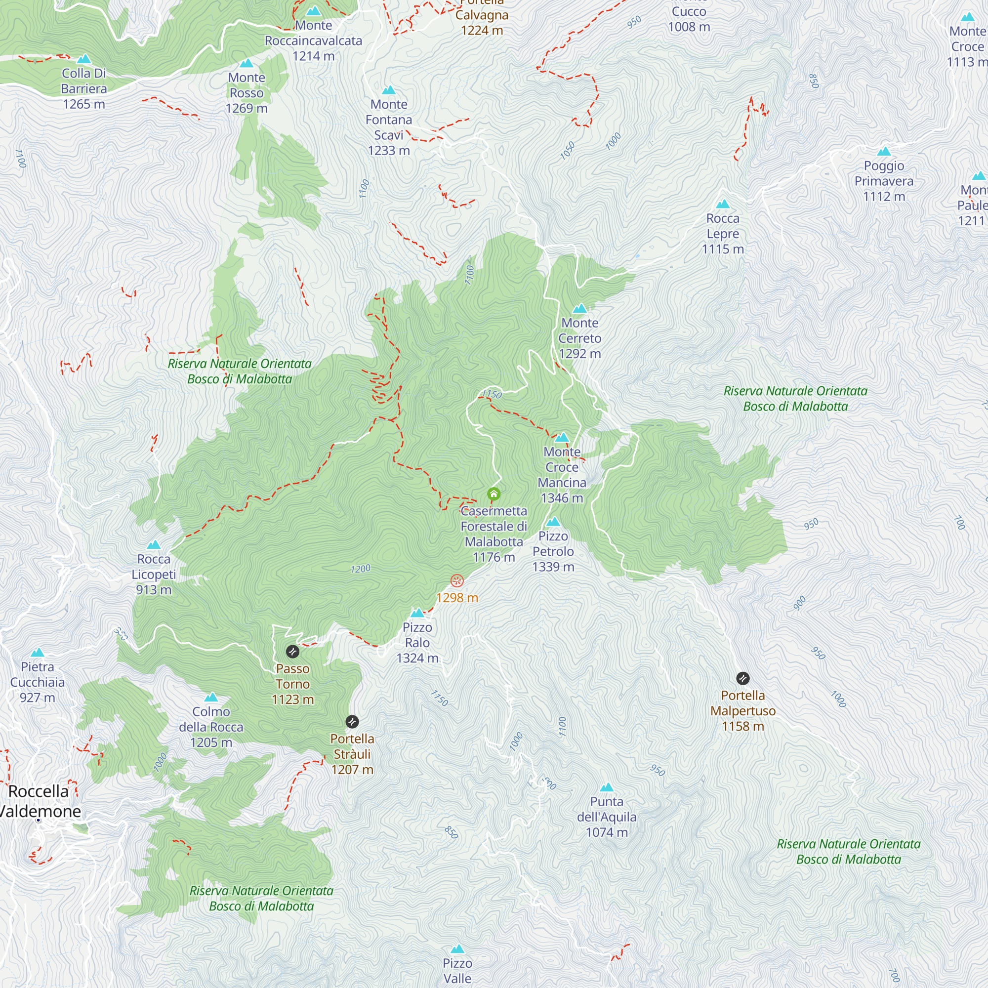 Casermetta Forestale di Malabotta map