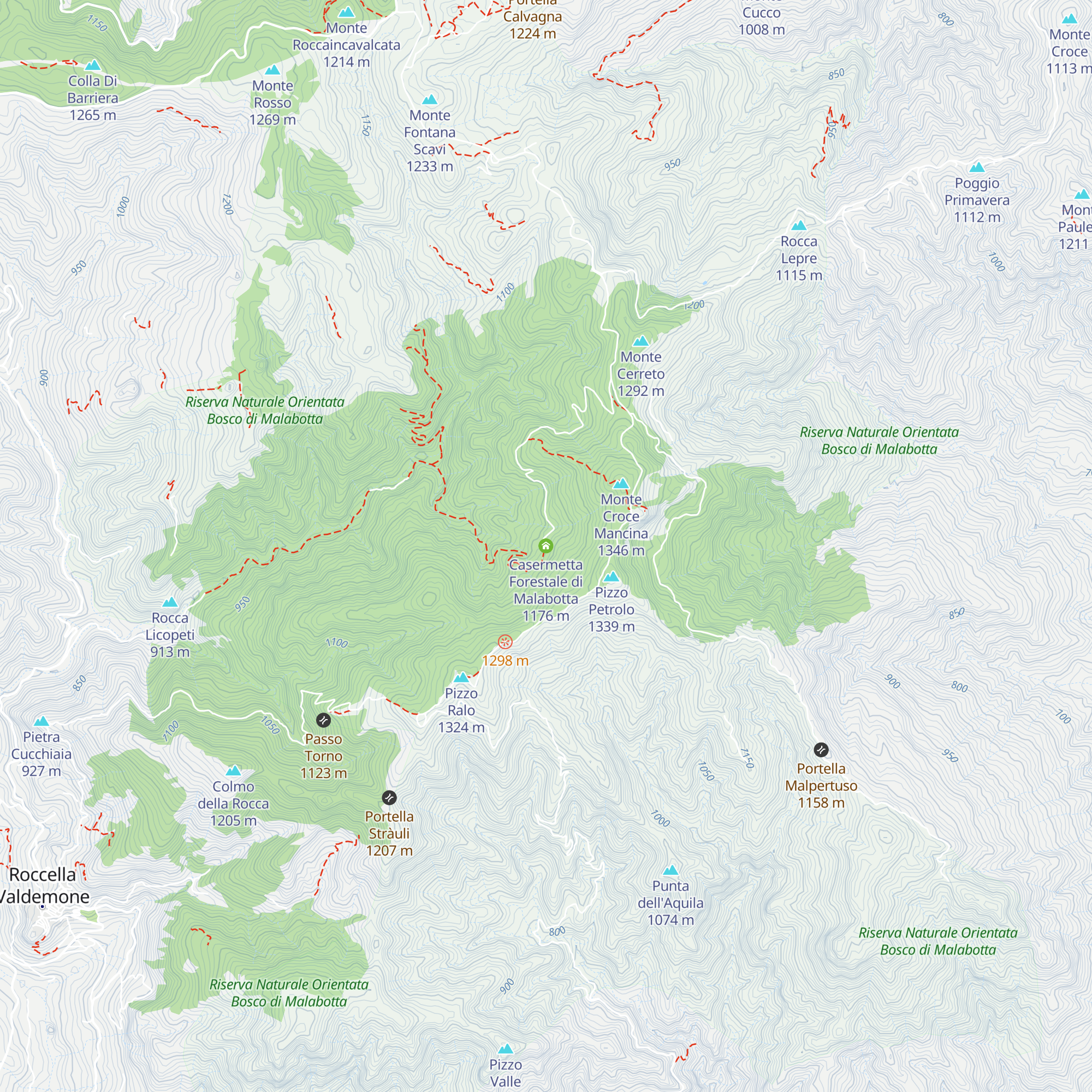 Casermetta Forestale di Malabotta map
