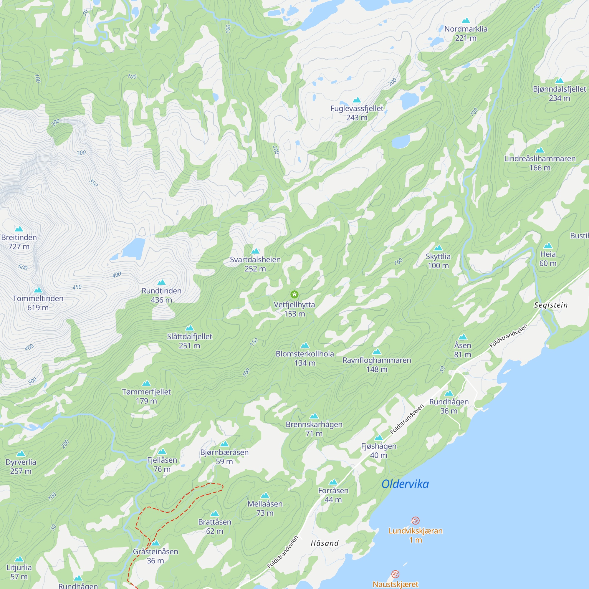 Vetfjellhytta map