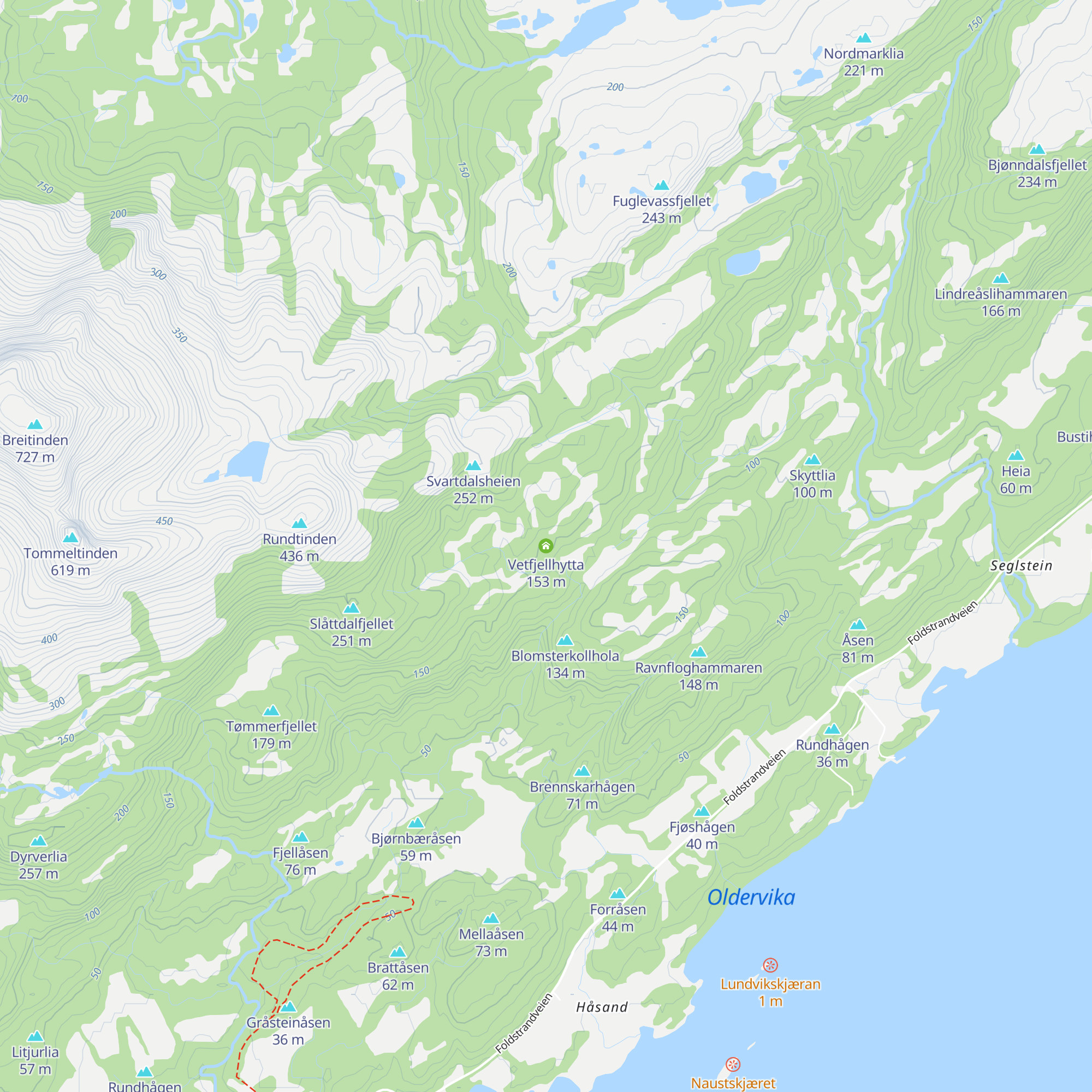 Vetfjellhytta map