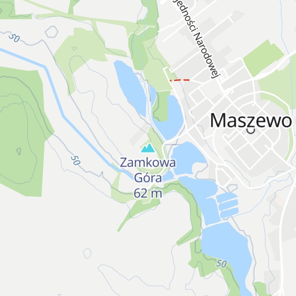 Map of Zamkowa Góra