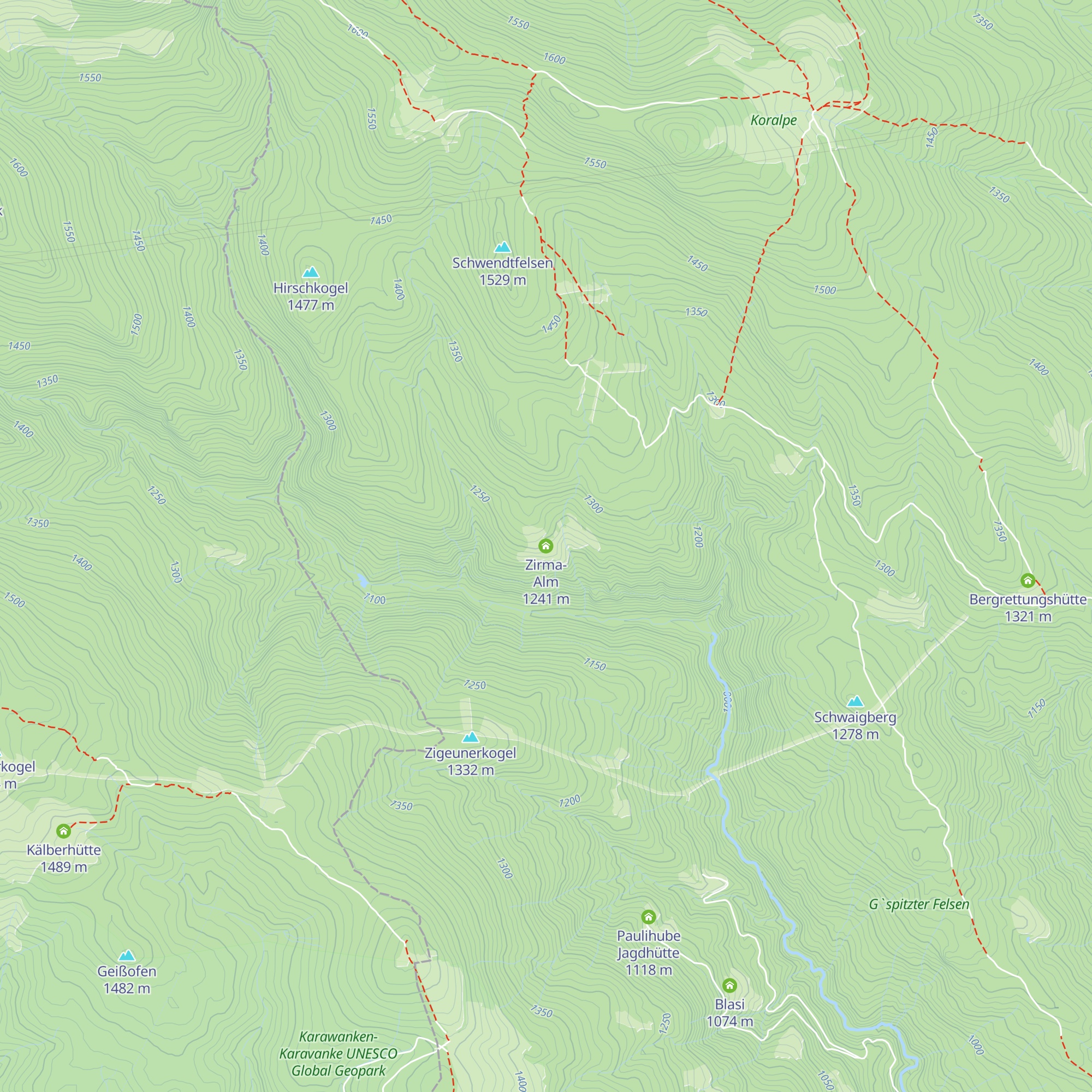 Zirma-Alm map