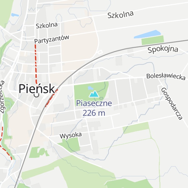 Map of Piaseczne